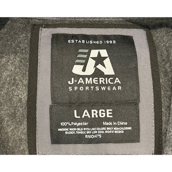 J America Sportswear Men's U.S. Army 1775 Zip Front Jacket Gray Black Size L NWT - Picture 5 of 6